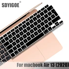 Чехол для клавиатуры SDYIGOE для Macbook Air 13 2020 Защитная пленка для ноутбука 13 дюймов A2179 силиконовый чехол для клавиатуры русский французский корея