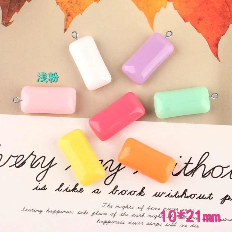 10 шт. 10*21 мм имитация смолы жевательная резинка Подвески Кабошон Украшение