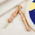 Вышивка иглой прочный Вязание Bold большой прошитая вручную аксессуары практичный удар удобный DIY деревянная ручка инструмент для плетения