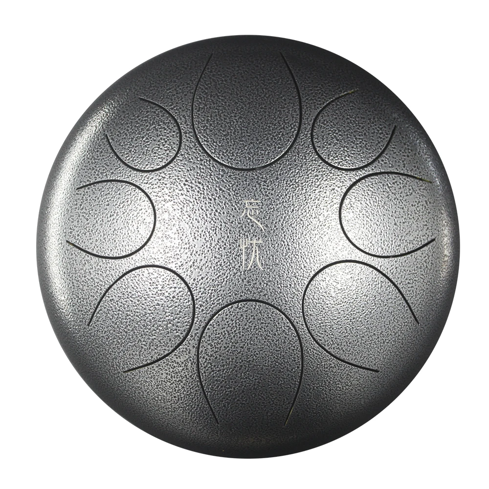 

12 Inch Steel Tongue Drum Handpan Drum Hand Drum 8 Tones Percussion Instrument with Drum Mallets Carry Bag Note Sticks