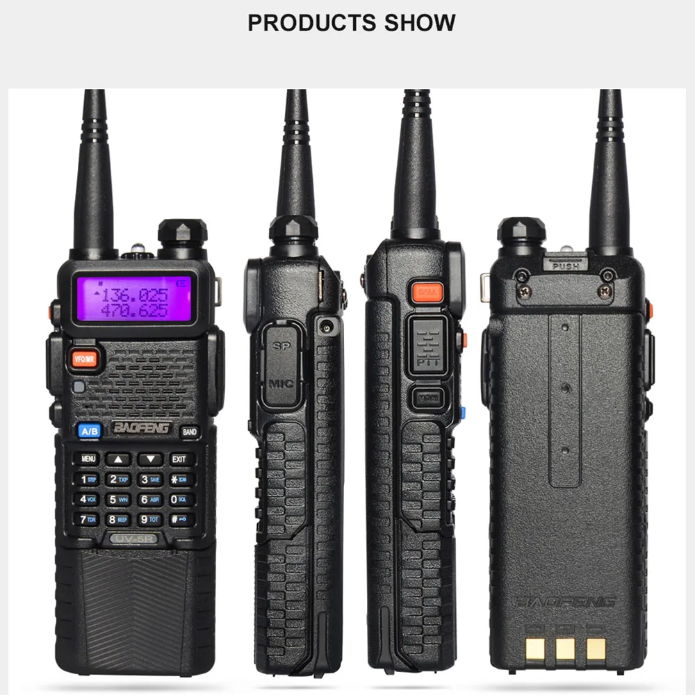 Baofeng UV-5R рация 5 Вт 3800 мА · ч радио VHF 136-174 МГц UHF 400-520 радиостанция | Мобильные