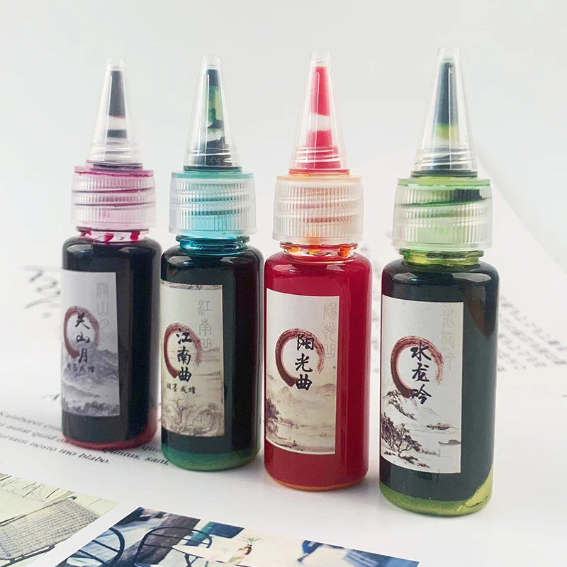 Чернила золотистого цвета 20 мл без углерода чернила антикварного для перьевой