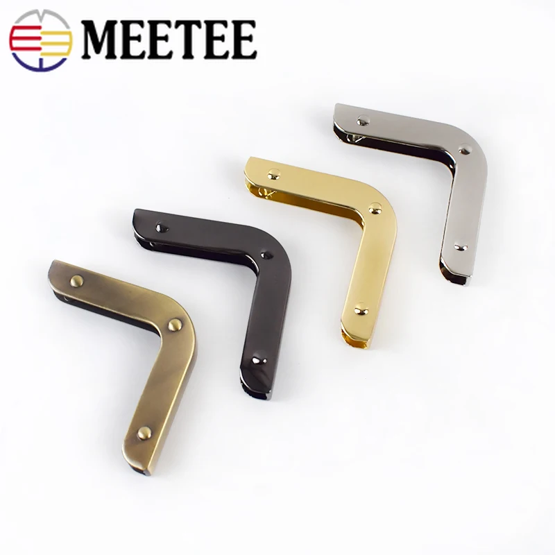 Meetee 4/10 шт. 40 мм угловой мешок с винтовым декором аксессуары для сумок защита края