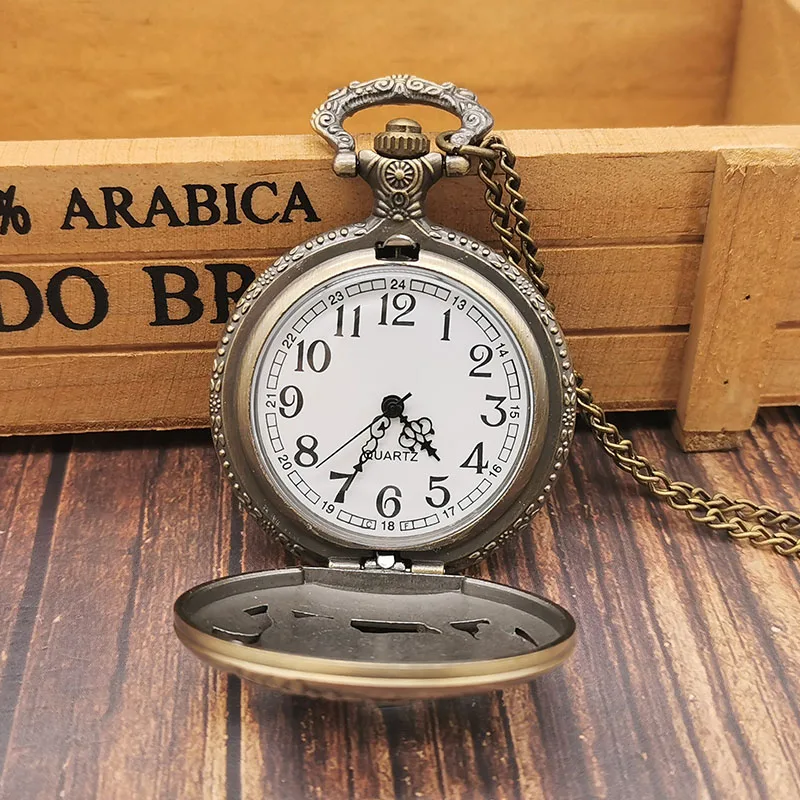 Горячие китайские зодиака полые петухи курица 3D дизайн курицы карманные часы