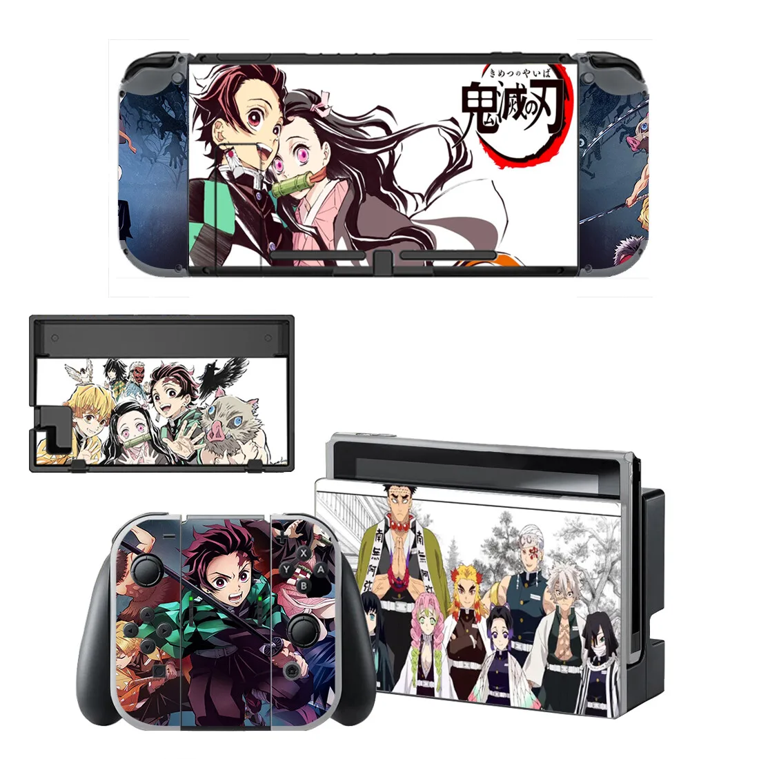 Demon Slayer Screen Protector Sticker Skin for Nintendo Switch NS Console Dock Charger Stand Holder Joycon Controller Skin