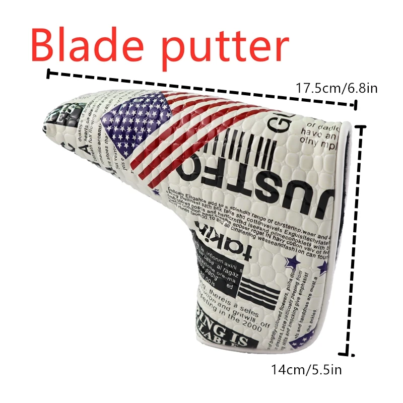 Чехол для клюшки гольфа с магнитной застежкой американским флагом из