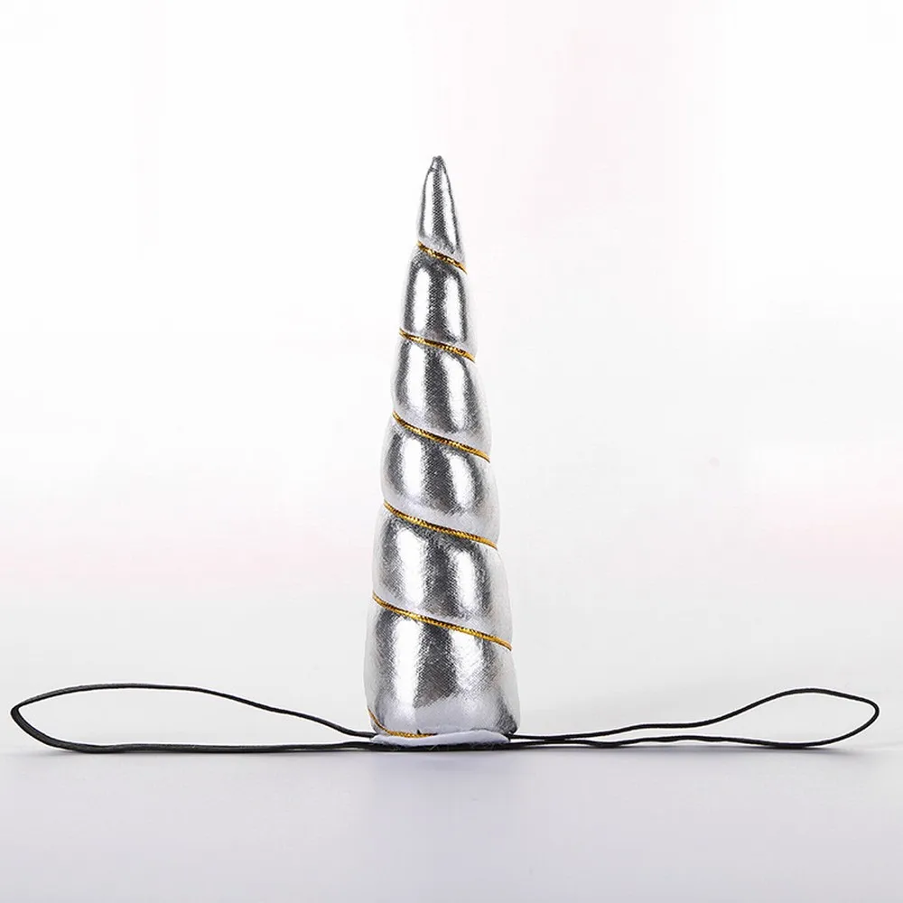 1 шт., милая детская Праздничная повязка ручной работы с рогом единорога, повязка на голову с рогом и цветком для девочек, повязка на голову для дня рождения, аксессуары для волос для детей - Цвет: 12