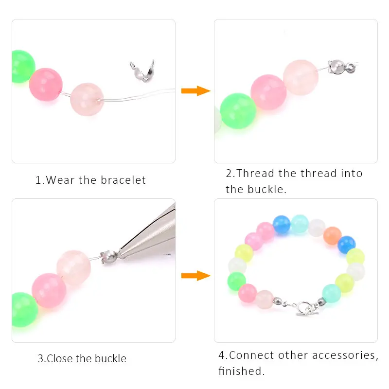 100 шт./кор. из нержавеющей стали в форме ракушки советы шарик узел крышки позолота