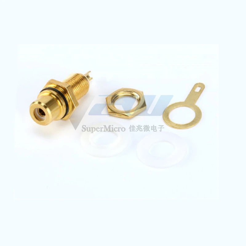 2 шт./лот Lotus Female Basic av разъем RCA аудиоусилитель с золотым покрытием