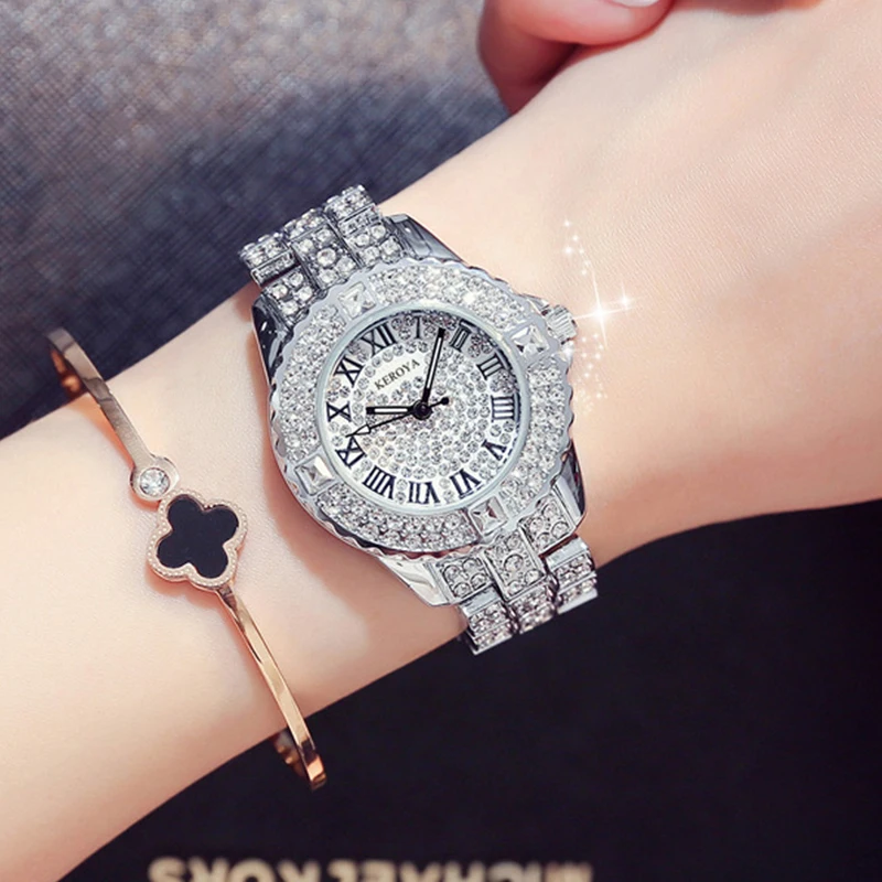 Часы наручные женские кварцевые Роскошные водонепроницаемые Модные с