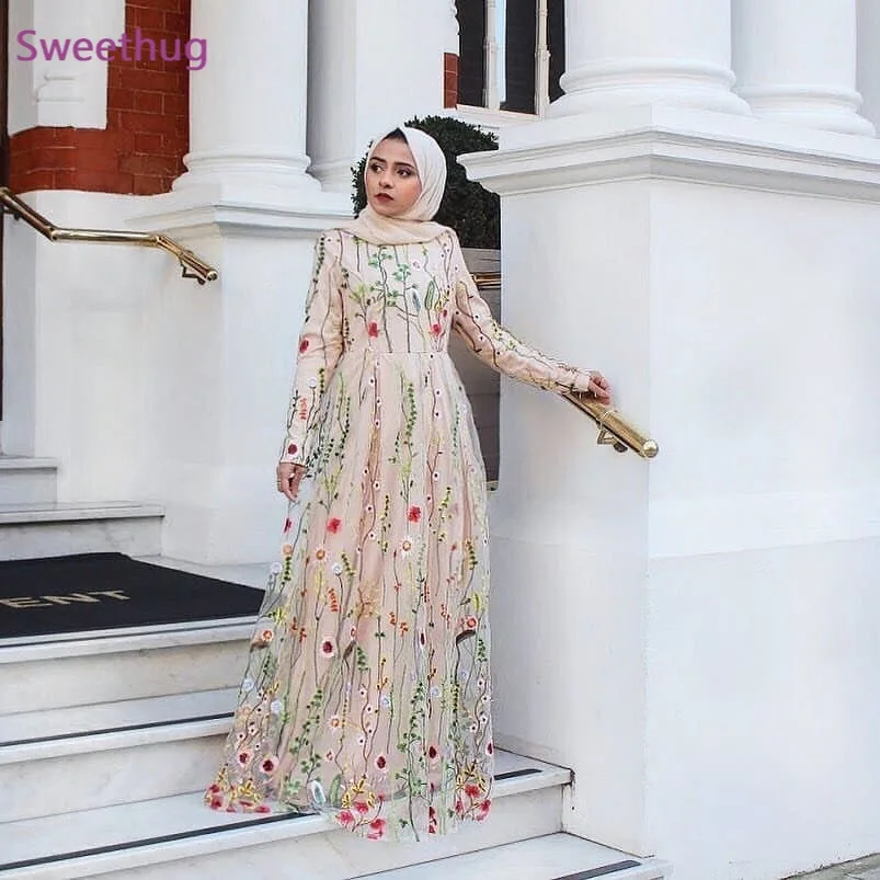 Цветочная Абая, Дубай, турецкое мусульманское платье, Абая для женщин, вечерний хиджаб, платье, кафтан, мусульманский халат, Tesettur Elbise