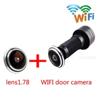 V380 Door Eye Hole Security 1080P HD  1.78mm Lens Wide Angle FishEye CCTV Network Mini Peephole Door WifI IP Camera P2P TF Card