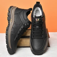 mens super quality genuine leather outdoor hiking shoes men hikers non slip breathable trekking hunting climbing shoes