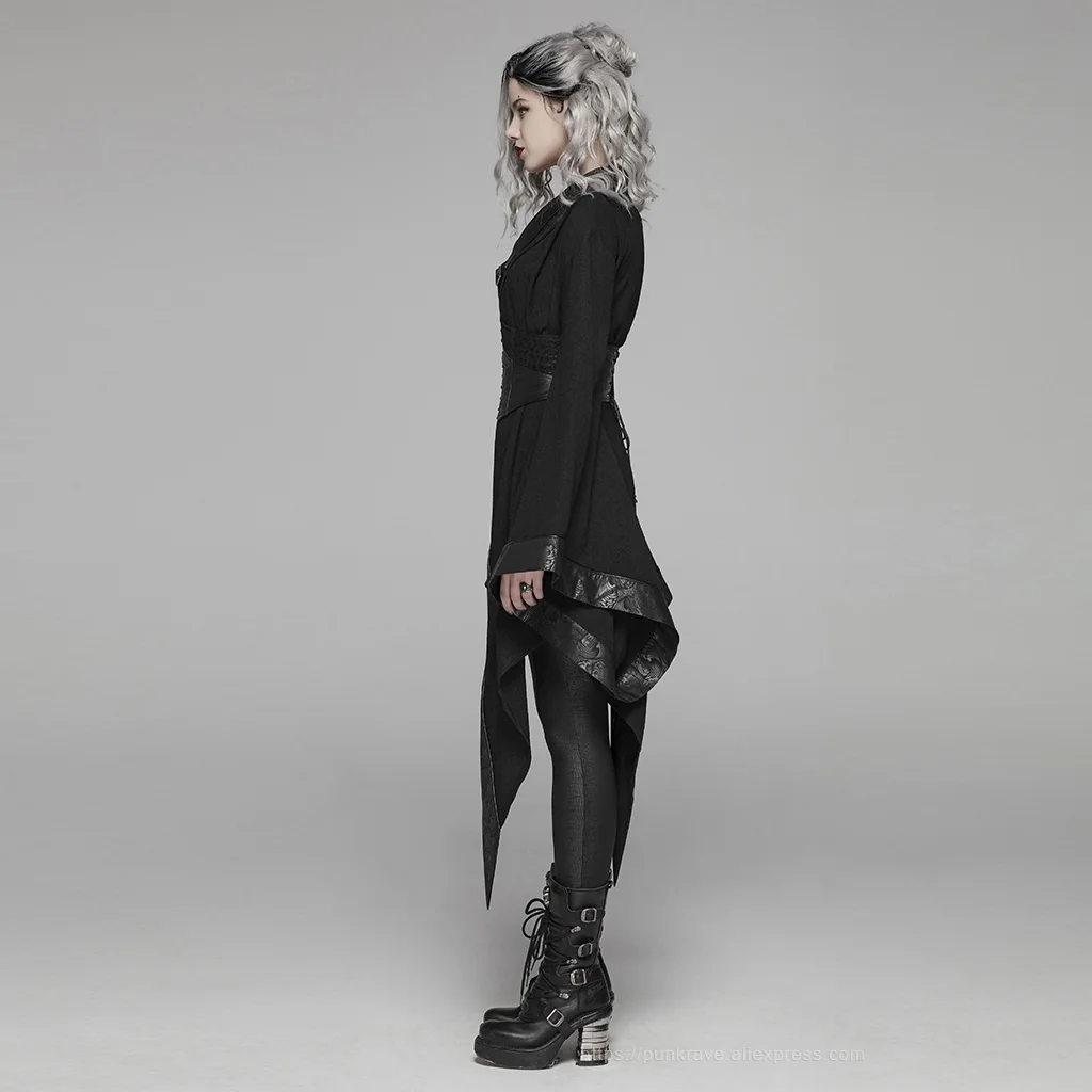 Панк рейв Женские Темно панк японское кимоно Асимметричные регулируемые