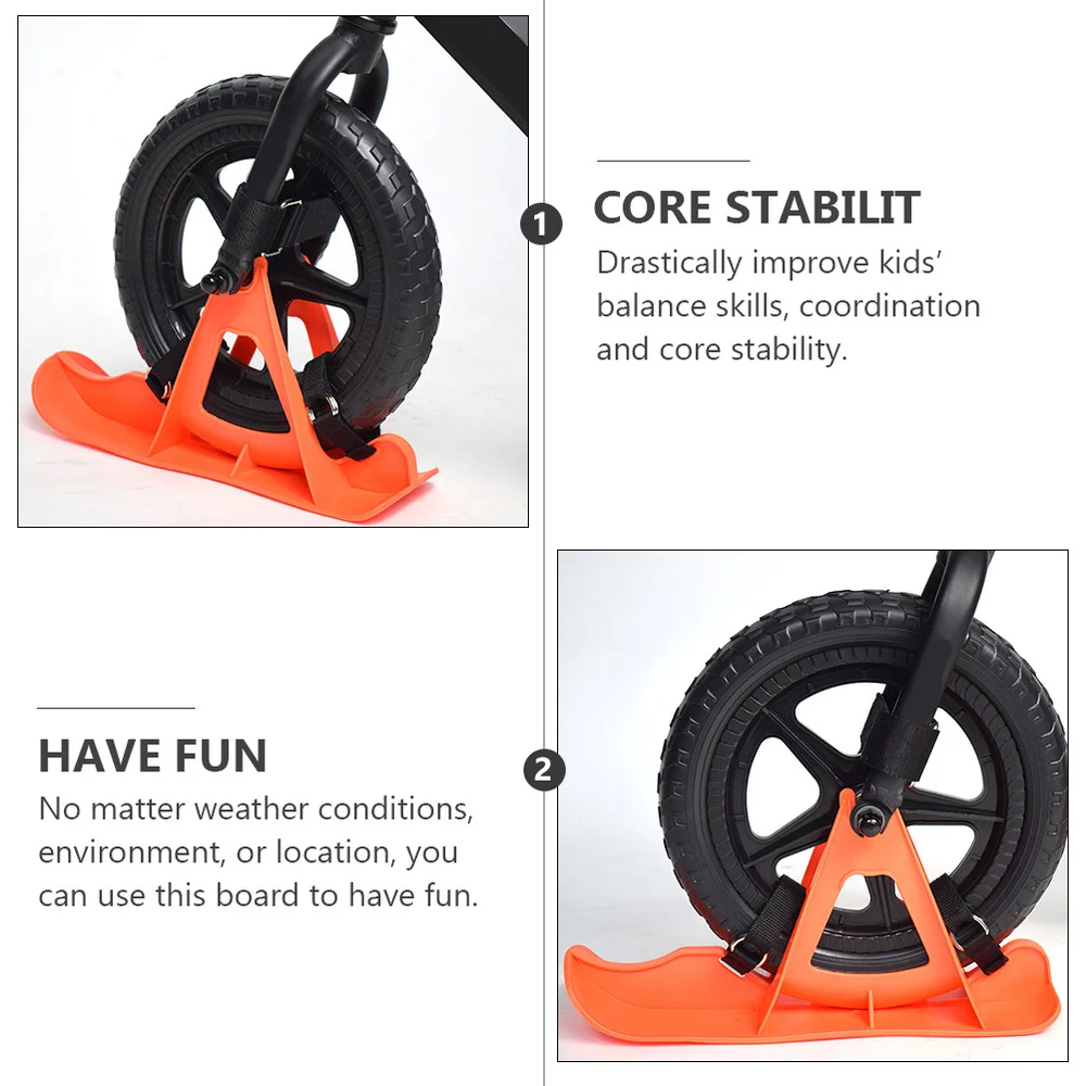 

2pcs Snow Sledding Equipment Snow Sled with Straps for Kids Balance Bike