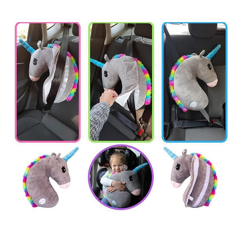 Детская подушка плюшевые игрушки кукла-единорог Подушка на подголовник