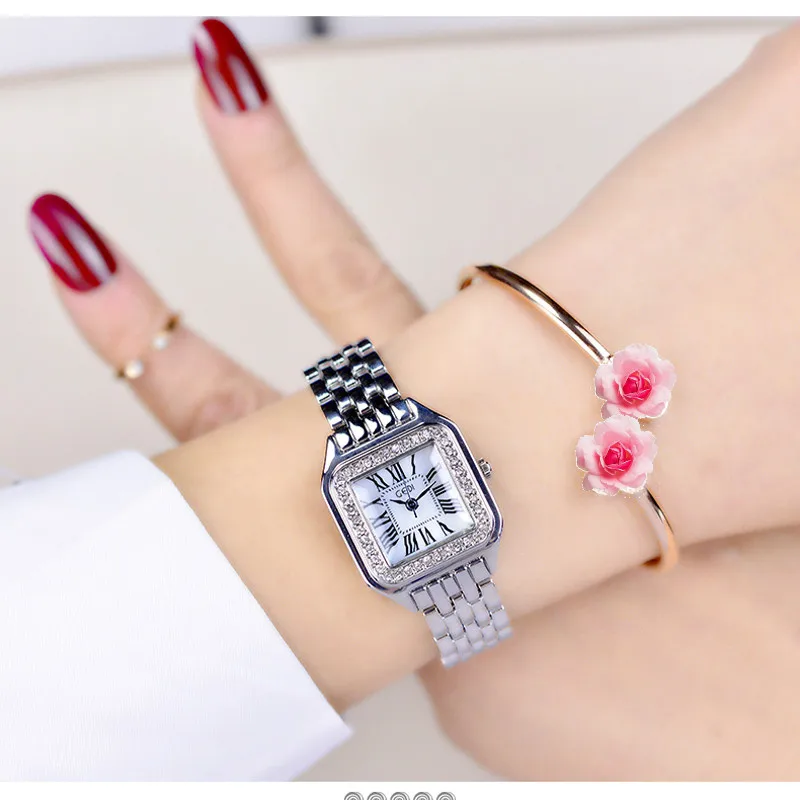 Женские наручные часы с браслетом из нержавеющей стали модные стразы|mujer|mujer