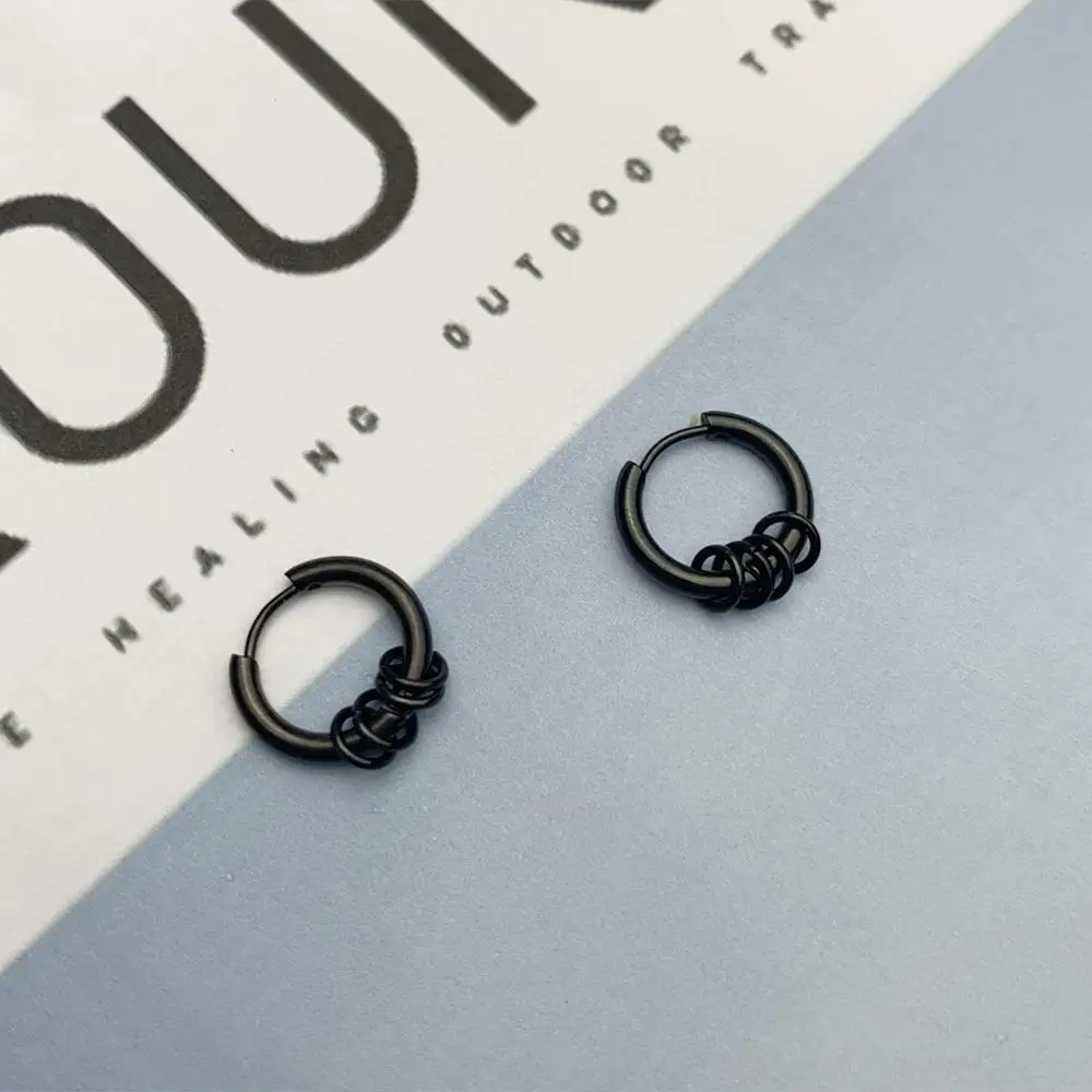 Серьги-кольца с шилом для мужчин и женщин маленькие подвесные кольца из