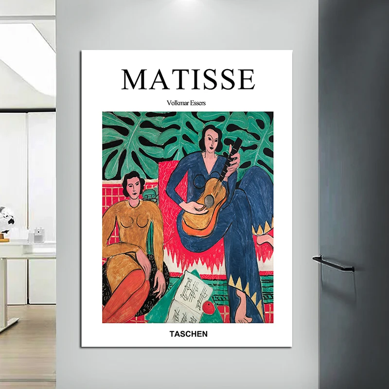 Matisse Для женщин плакаты портреты и принты гитара девушка Картина на холсте