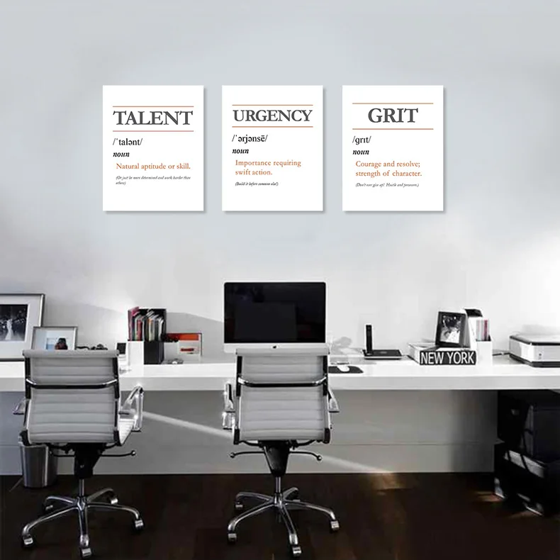 

Office Declaration Poster Modern Simple Black and White Study Canvas Painting Pictures for Home Design Wall Decor Minimalist