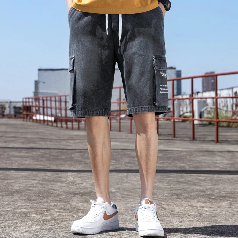

2021 Summer Men Fashion Casual Cargo Pocket Pants Male Shorts Loose Lightweight Breathable Men's Sports Shorts S-4XL