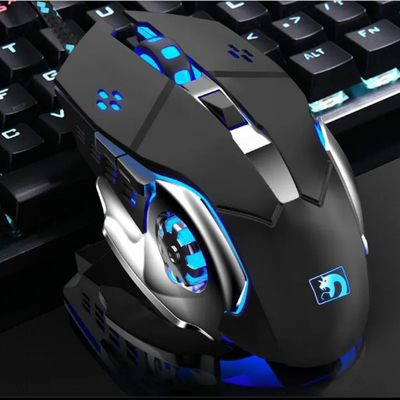 Профессиональная Проводная игровая мышь 2500 DPI дышащая подсветка светодиодная