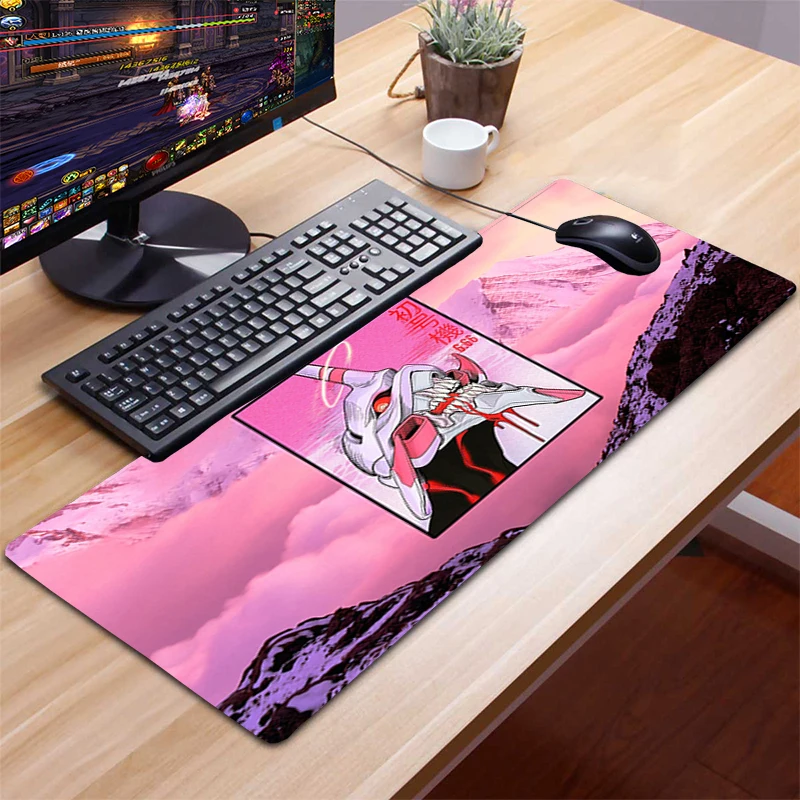 

Evangelion Logo Mouse Pad Mousepad Gamer Gaming Computer Accessories Keyboard Laptop Padmouse Speed Desk Mat mouse pad gamer