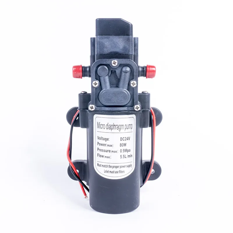 Прочный DC 24V 80W 5.5L/min 0.9Mpa сельскохозяйственный Электрический водяной насос