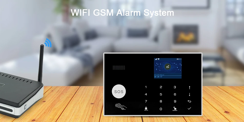 Awaywar Tuya 433 МГц Беспроводная wifi GSM RFID система охранной сигнализации комплект приложение дистанционное управление охранный умный дом PIR дверной детектор