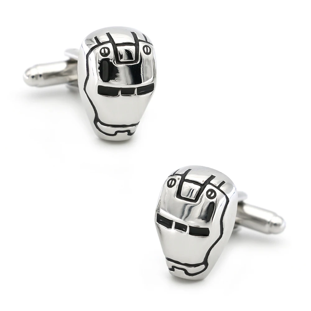 

Superheroes Design Iron Man Cufflinks For Men Quality Copper Material 2 Colors Option Cuff Links Wholesale&retail