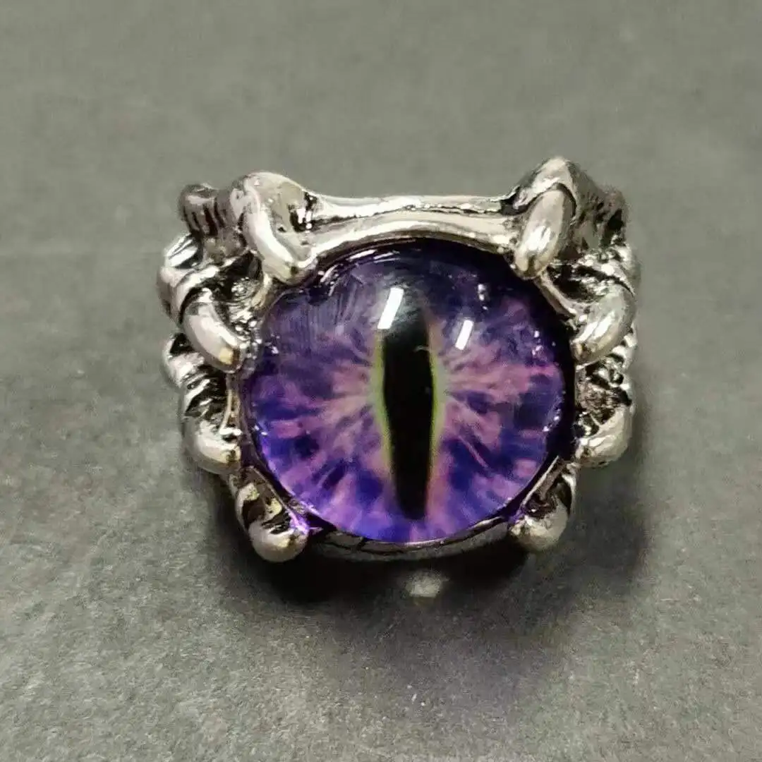 Властное мужское и женское кольцо с глазами черепа креативное от сглаза 4 цвета