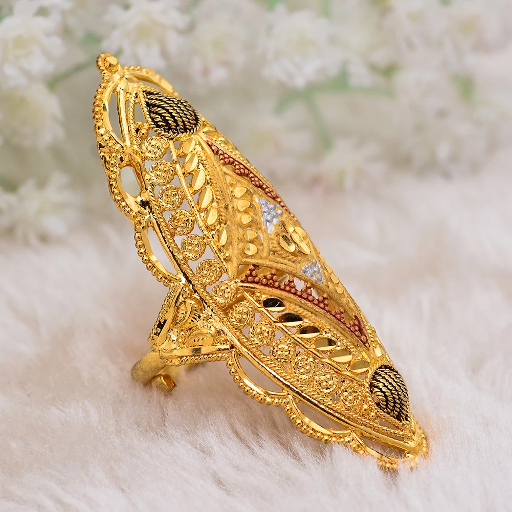 Wando роскошное арабское Золотое кольцо свободного размера для женщин/девушек