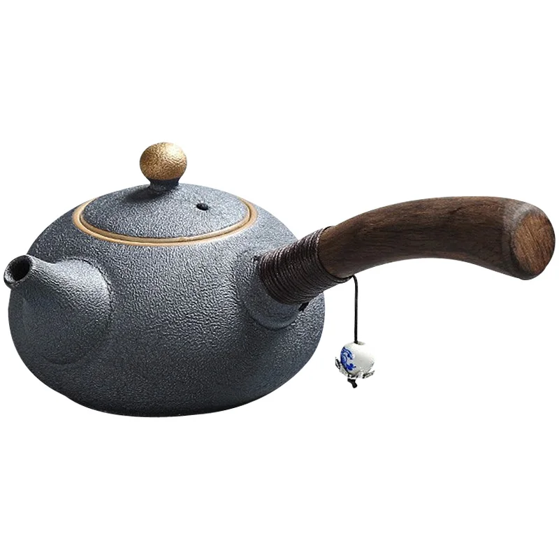 

220ml Japanese Ceramic Teapot Side Handle Tea Pot Chinese Kung Fu Tea Sets Drinkware