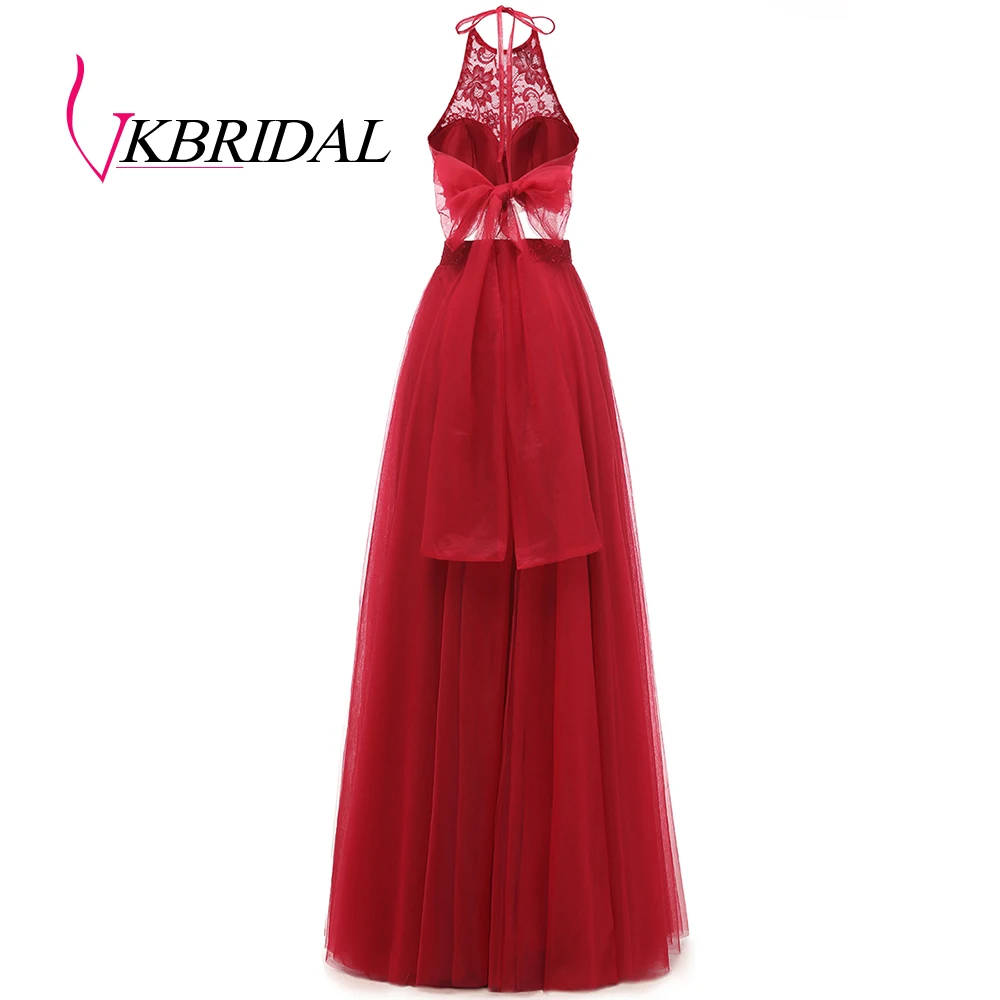 Vkbridal/двухкомпонентное кружевное платье для выпускного вечера длинное бальное со