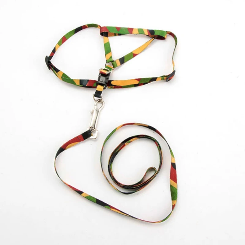 Веревочные ошейники и поводки для домашних животных цветные регулируемые 1