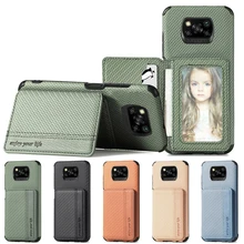 2021 Poco X3 Pro 2021 Shockproof Case for Xiaomi Pocophone X3 NFC Leather RFID Blocking Protect Back Cover Poco X3 NFC X 3 Pro C