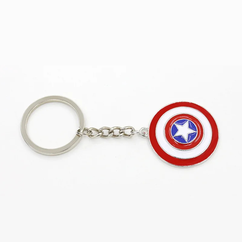 Marvel Captain America Shield Keychain Anime Key ring pendant accessory Superhero little Gifts for men Free postage | Украшения и