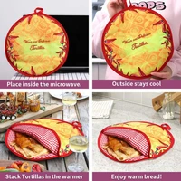 hot sale 30cm food insulation tortilla pancakes warmer pouch microwave oven lunch bag
