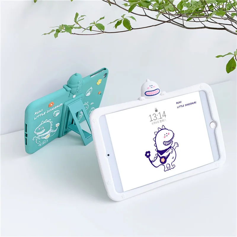 Симпатичный чехол для iPad с мультипликационным динозавром флип 5 6 Mini 1 2 3 4 Air Pro 2016