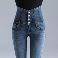 high waist 2021 new elastic slim large belly closing leggings womens black pants fashion biker flower trouser women jeans oodji