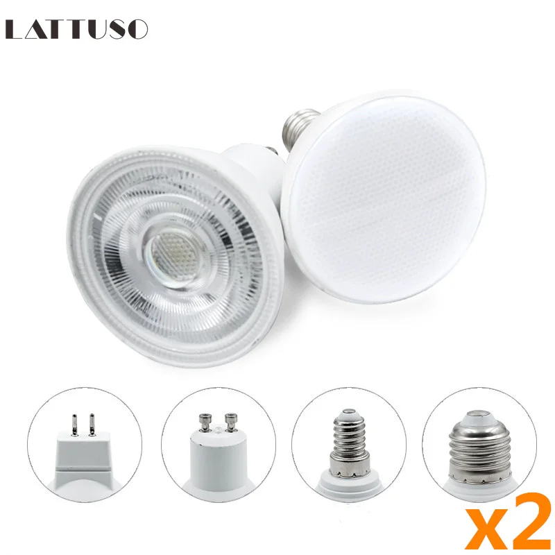 

2pcs/lot GU10 MR16 Led Bulb E27 E14 6W AC 220V-240V Beam Angle 24 120 Degree Spotlight For Home Energy Saving Indoor Light Bulb