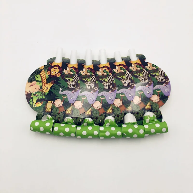 6 шт./лот джунгли животные Вечеринка обезьяна Лев Слон свистки вечевечерние