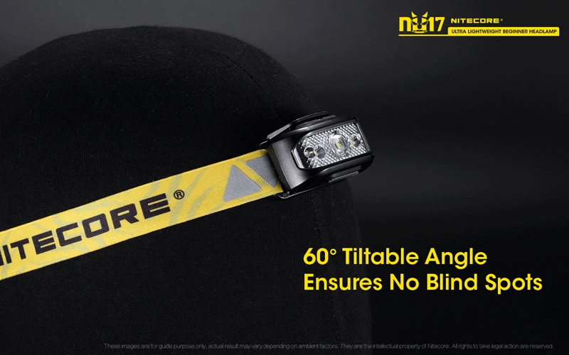 Микро-usb перезаряжаемый Nitecore NU17 тройной выход ультра легкий Начинающий налобный фонарь встроенный литий-ионный аккумулятор