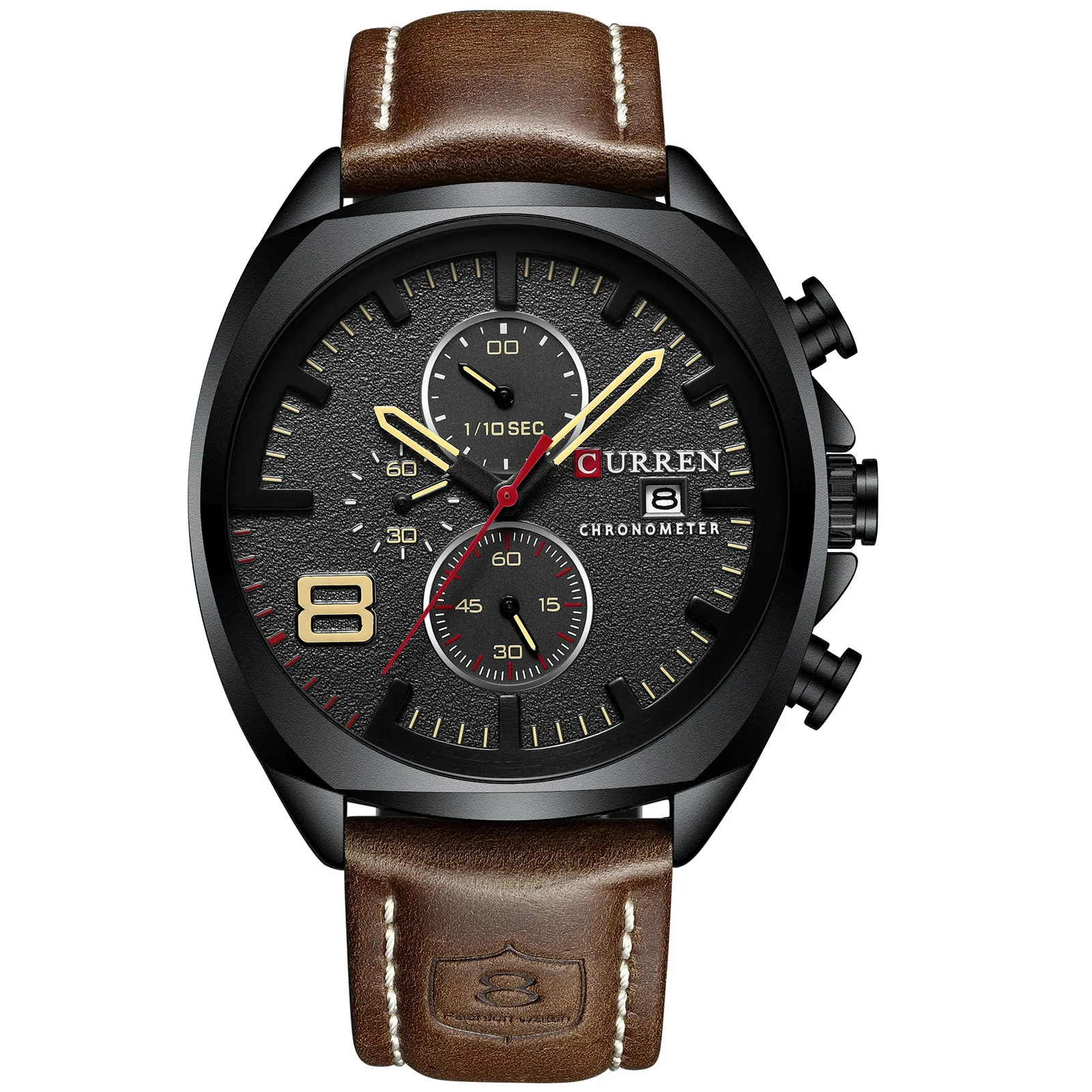 

Curren / Carrian new 8324 men's watch belt waterproof watch six pin watch calendar men's Watch