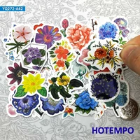 42pcs colorful flowers plant travel kawaii mini diary scrapbook phone laptop stickers for kids toys notebooks stationery sticker