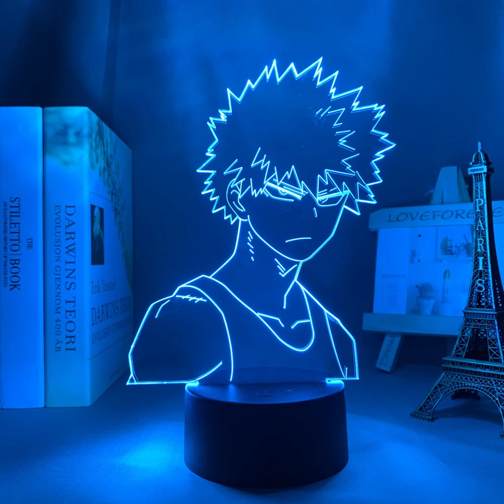 

Светодиодный светильник в стиле аниме «Моя геройская Академия» Bakugo, украшение для спальни, подарок на день рождения, манга, гаджет Katsuki Bakugo, ...