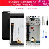 for xiaomi redmi note 4x 4gb mtk lcd display touch screen glass panel digitizer with frame assembly note4x pro repair spare part