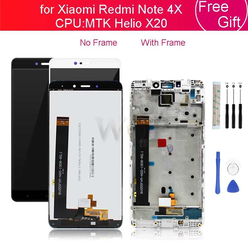 ЖК дисплей для Xiaomi Redmi Note 4X 4 Гб сенсорный экран стеклянная панель дигитайзер с