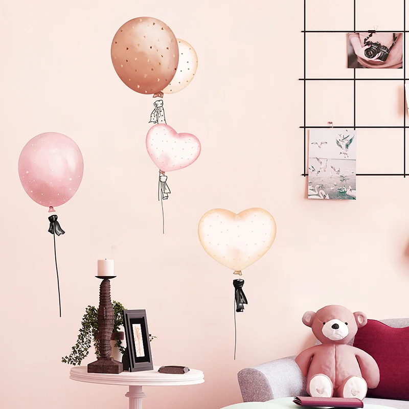 [SHIJUEHEZI] Красочные воздушные шары наклейки на стену ПВХ DIY мультфильм наклейки на стены для детской комнаты гостиной магазин стеклянное украшение