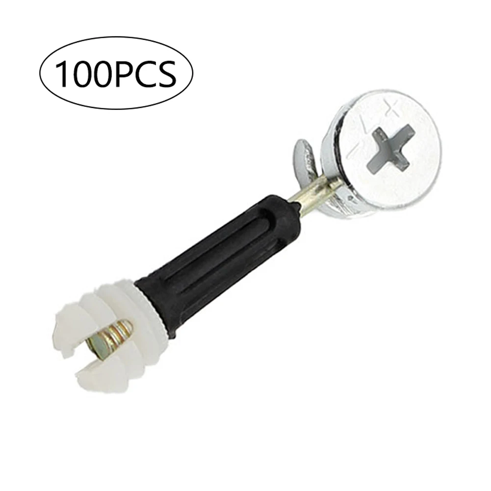 

100 Sets Furniture Side Connecting Cam Fitting Pin Dowel Pre-inserted Nut Furniture Accessory Furniture Connecting Fittings